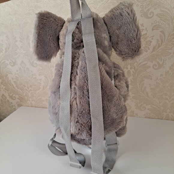 Stuffed Plush Elephant Backpack with Adjustable Straps Zipper on His Back EUC - Picture 6 of 10